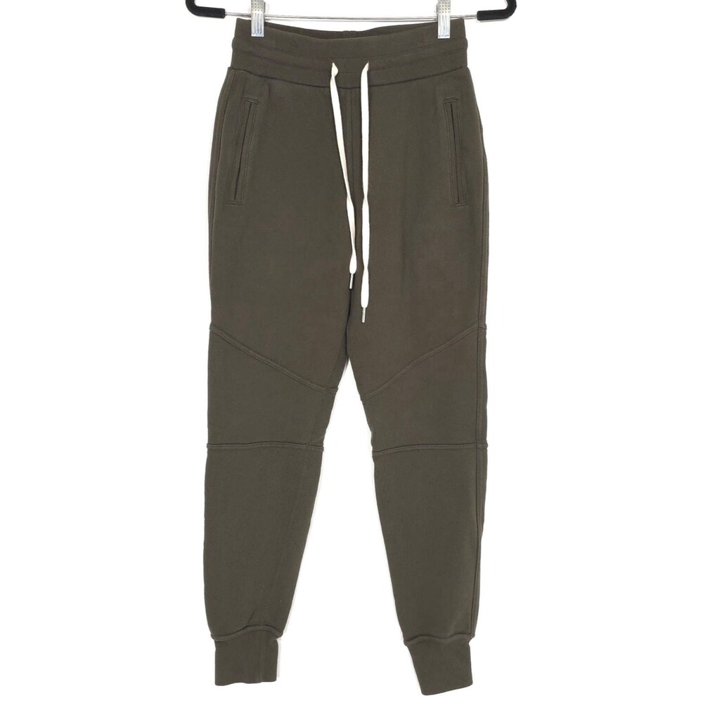 JOHN ELLIOTT Escobar Sweatpants Size 1 Olive Green Moto Style Knee USA MADE Pant